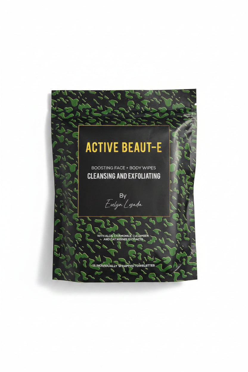 Evelyn Lozada Active Beaut Boosting Face Body Wipes( 15 Towelettes)