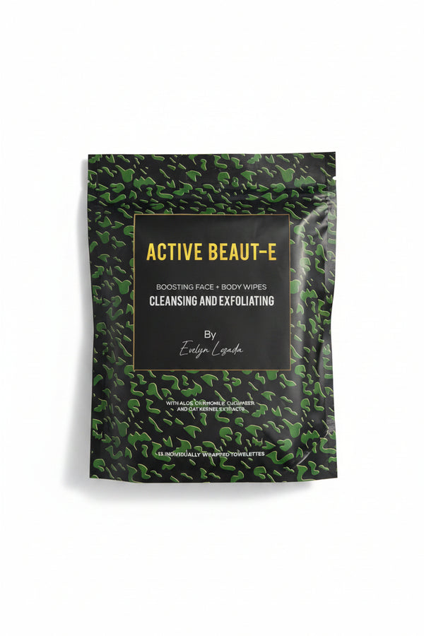 Evelyn Lozada Active Beaut Boosting Face Body Wipes( 15 Towelettes)