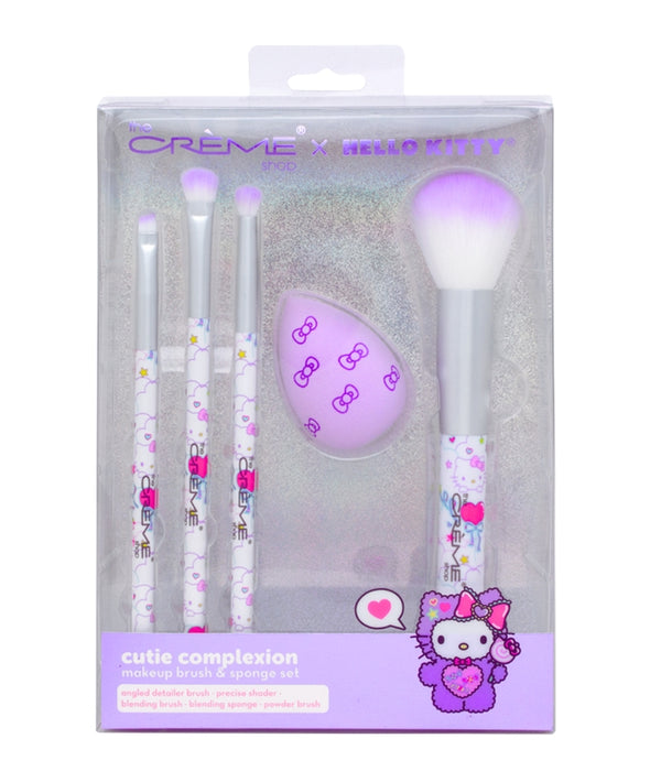 The Crème Shop Hello Kitty Makeup Brush and Sponge Set (5 pcs)