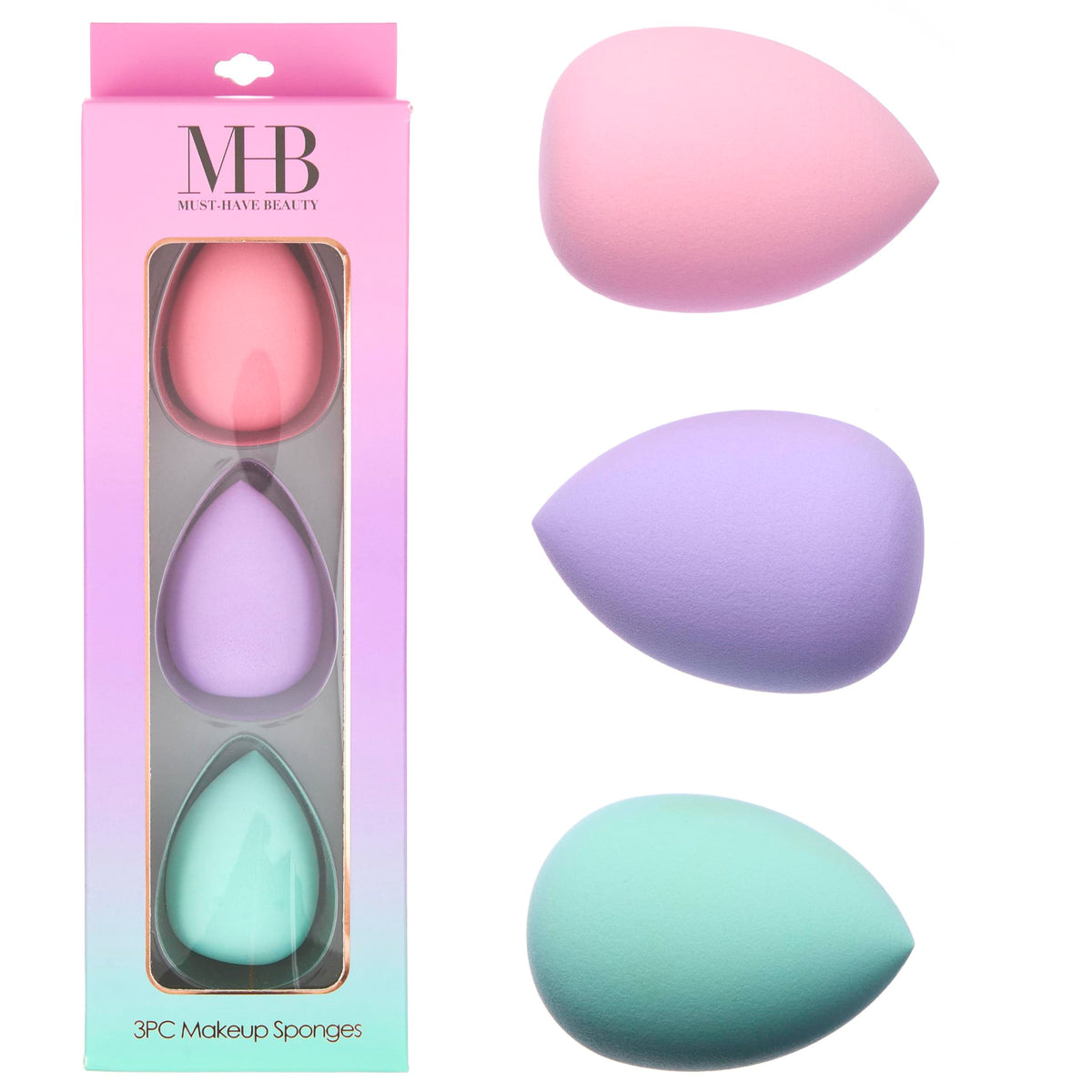 Baby Beauty Pro Beauty Sponge 3 pcs Set Blend Conceal Contour