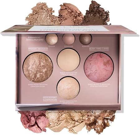 Laura Geller Passport To Pretty 9 Multi-Finish Eyeshadows, 2 Blushes, 1 Bronzer, 1 Highlighter - The Getaway Collection (0.5 oz X9, 0.2 oz X2, 0.12 oz, 0.1 oz)