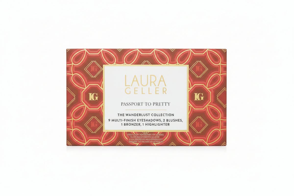 Laura Geller Passport To Pretty 9 Multi-Finish Eyeshadows, 2 Blushes, 1 Bronzer, 1 Highlighter - The Wanderlust Collection (0.5 oz X9, 0.1 oz X2, 0.12 oz, 0.1 oz)