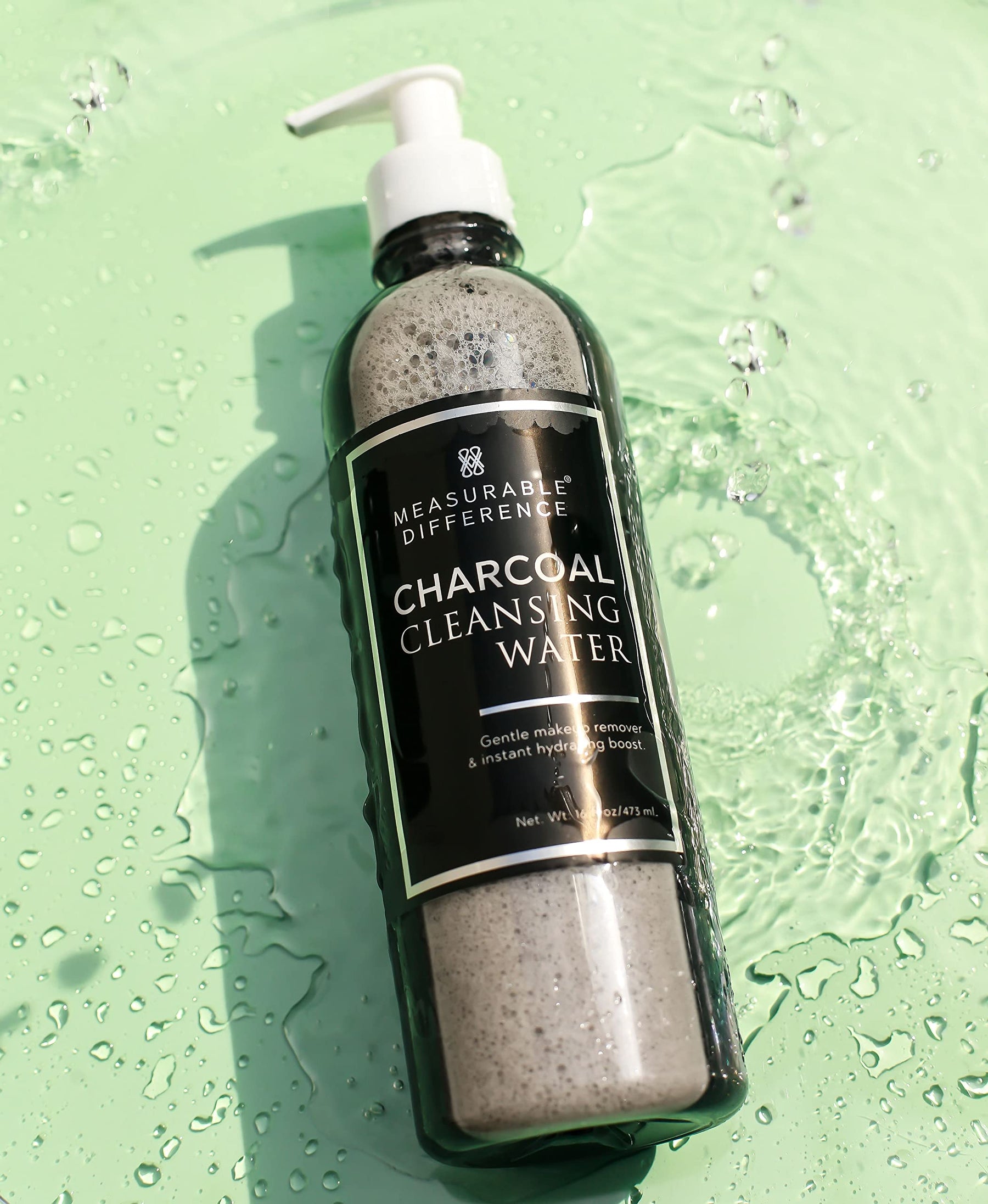 Measurable Difference Charcoal Cleansing Water Pump Cap 16 oz/473 mL
