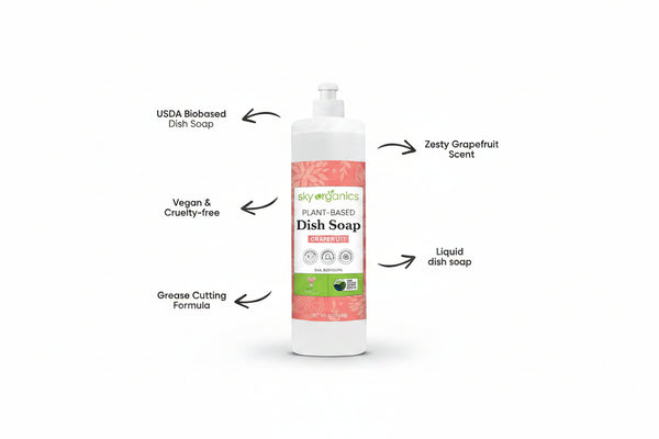 Plant Based Dish Soap - Grape Fruit 16 Fl Oz