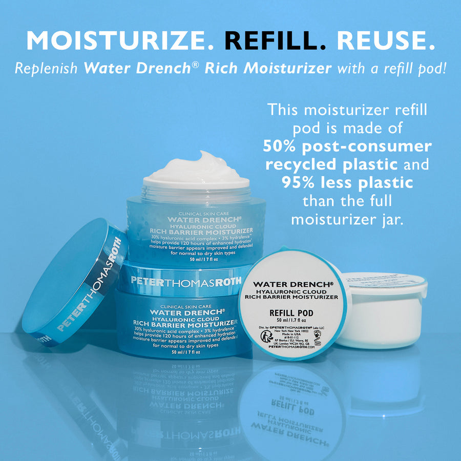 Peter Thomas Roth Water Drench Hyaluronic Cloud Rich Barrier Moisturizer Refill Pod (1.7 oz)