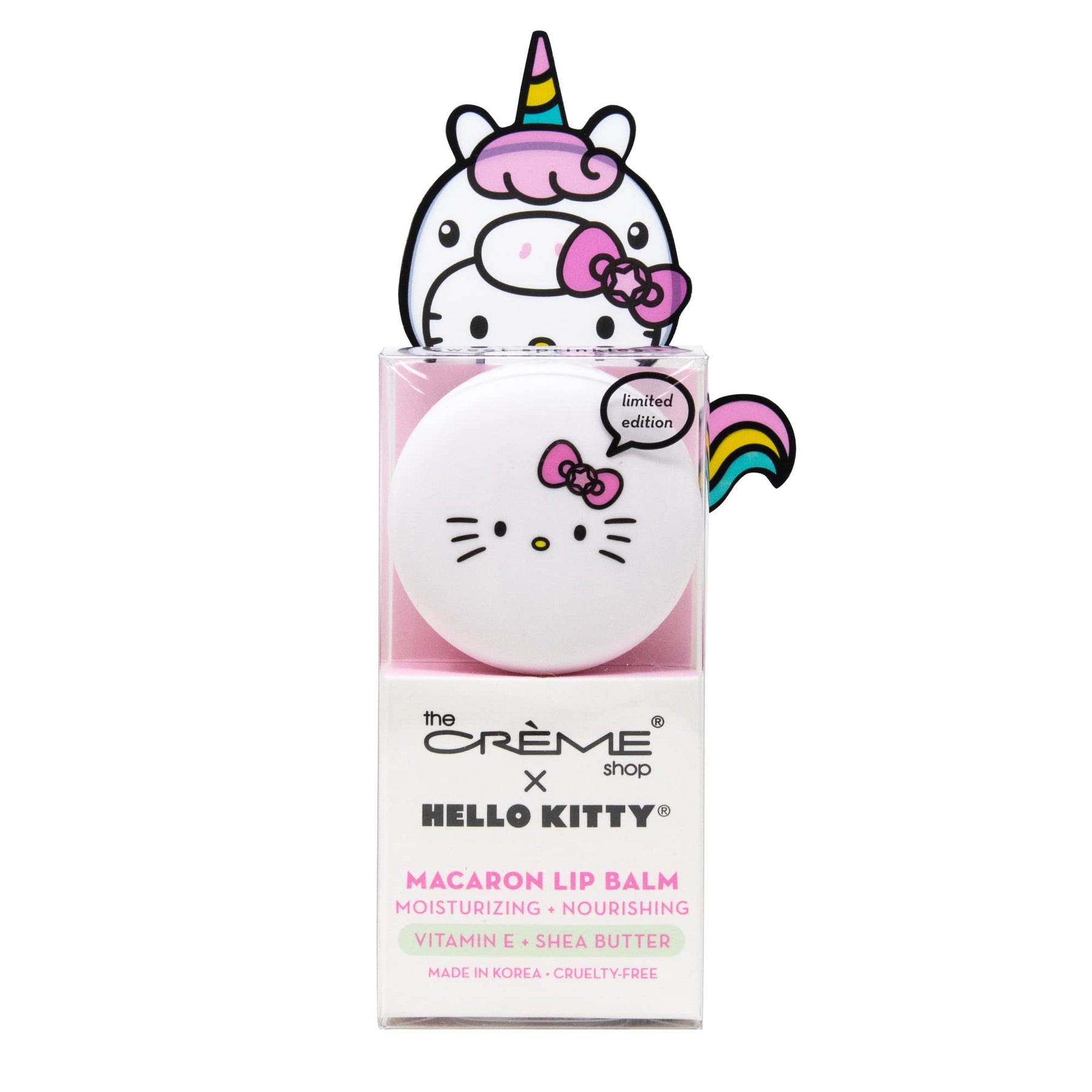 The Creme Shop Hello Kitty Macaron Lip Balm White