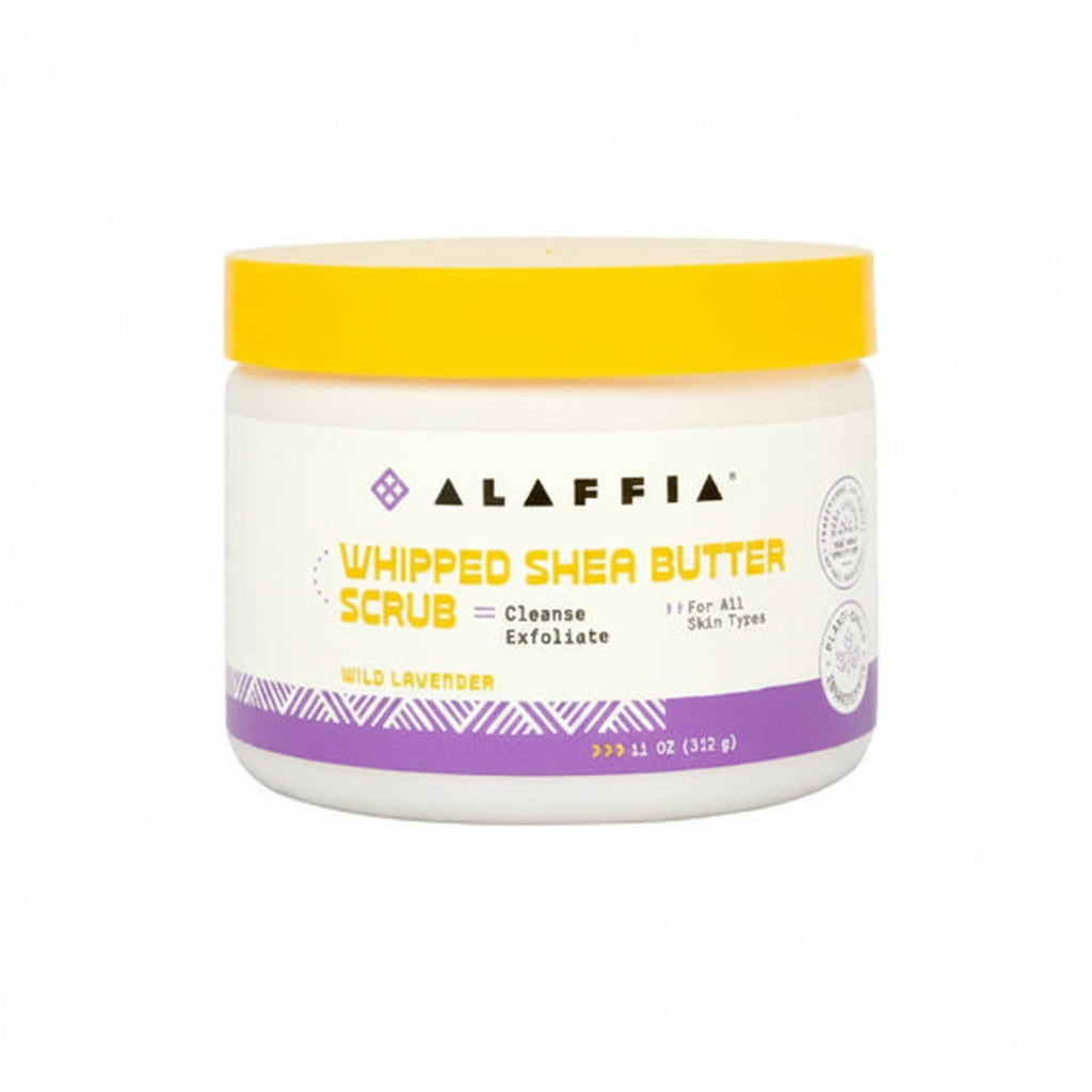 Alaffia Whipped Shea Butter Scrub Wild Lavender (11 oz)