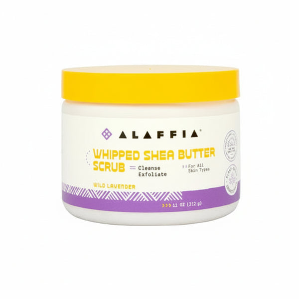 Alaffia Whipped Shea Butter Scrub Wild Lavender (11 oz)