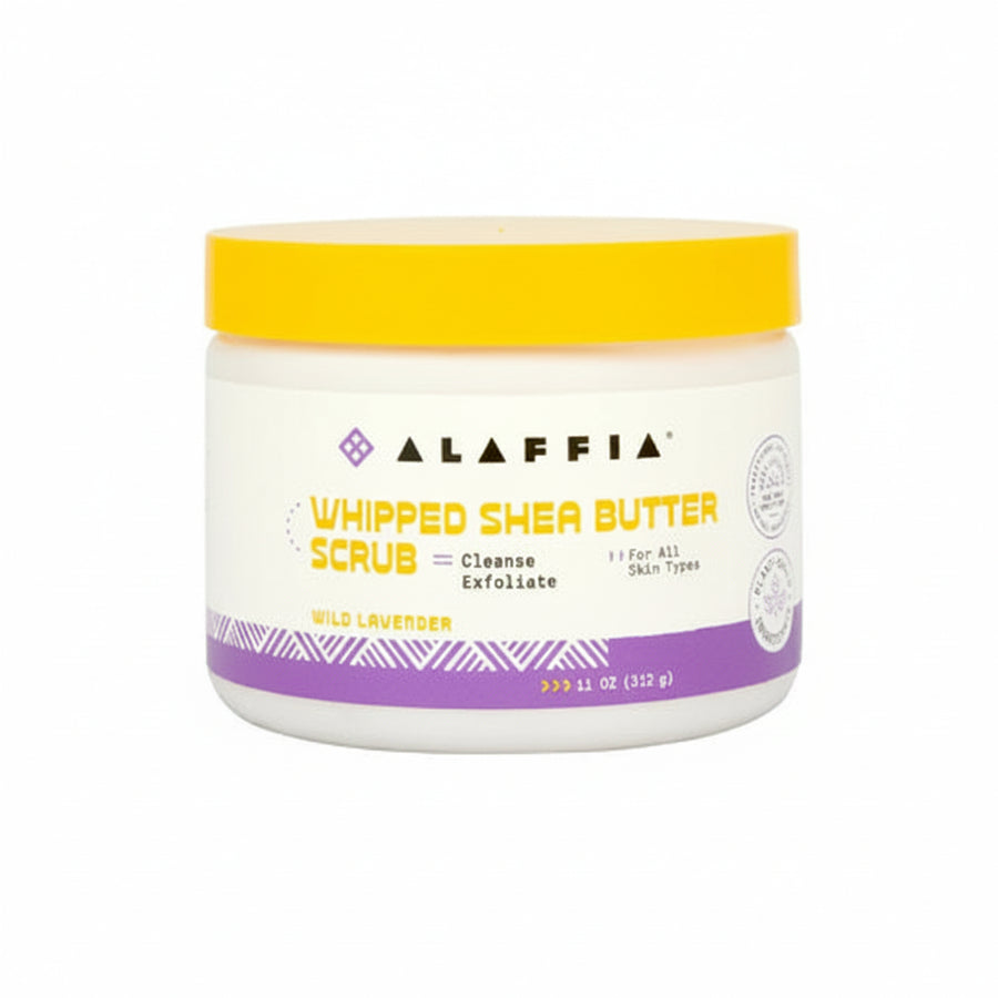Alaffia Whipped Shea Butter Scrub Wild Lavender (11 oz)