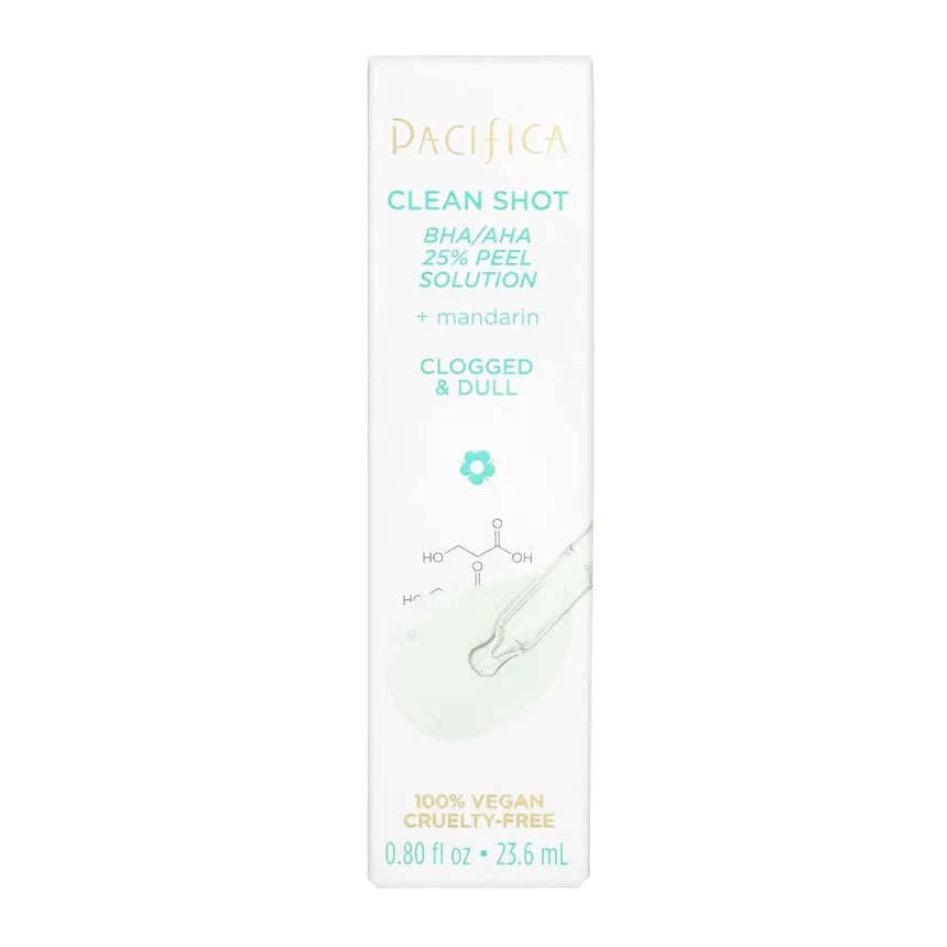 Pacifica Clean Shot Bha/Aha 25% Peel Solution + Mandarin Clogged & Dull 0.80 oZ