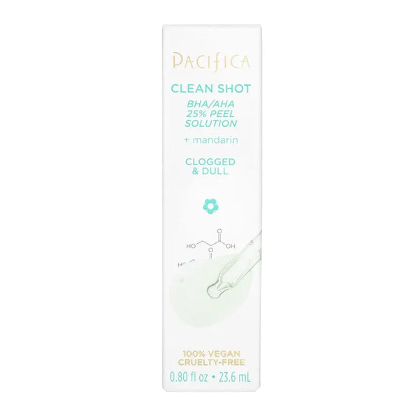 Pacifica Clean Shot Bha/Aha 25% Peel Solution + Mandarin Clogged & Dull 0.80 oZ