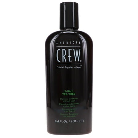 American Crew Tea Tree 3-In-1 Shampoo Conditioner Body Wash, 8.4 fl oz