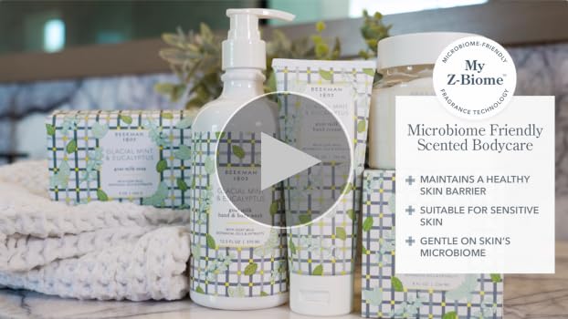 Beekman 1802 Hand Care Set 3 pcs - Goat Milk Hand & Body Wash x2 Hand & Body Lotion x1 - Glacial Mint & Eucalyptus