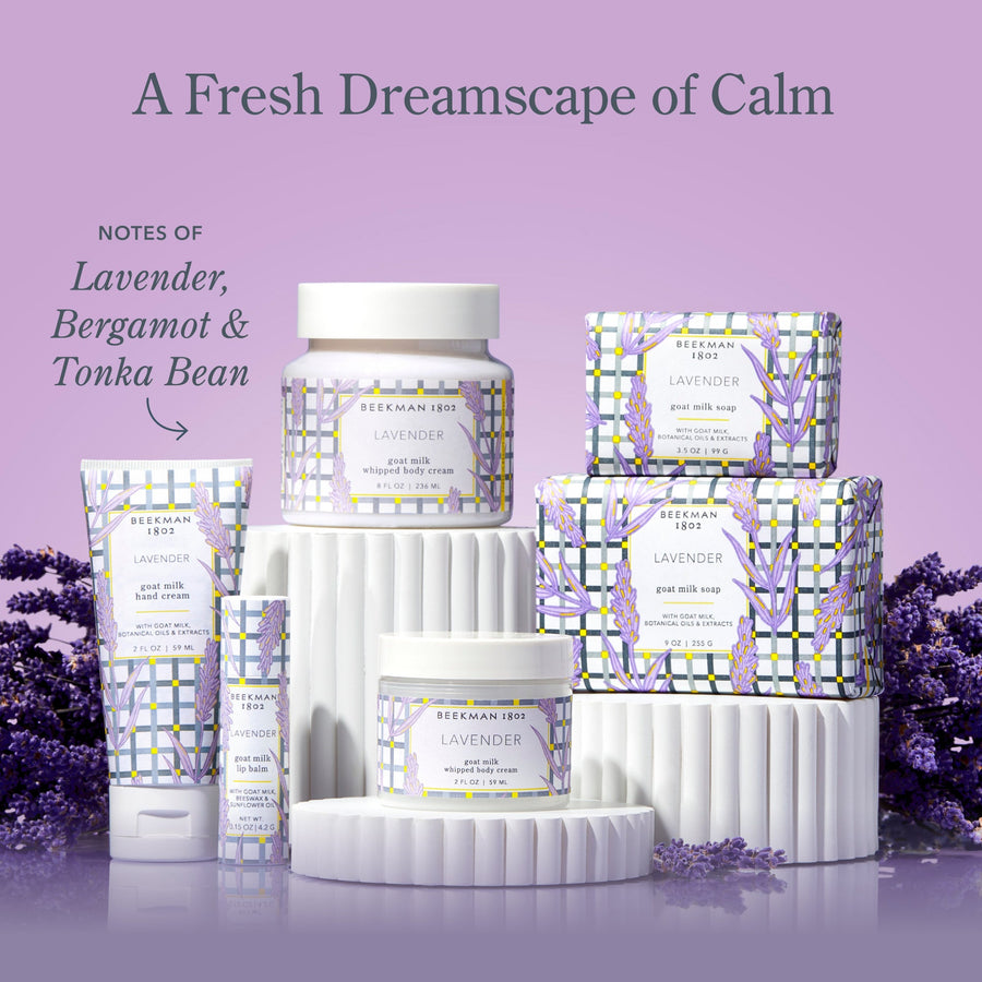 Beekman 1802 Hand Care Set 3 pcs - Goat Milk Hand & Body Wash x2 Hand & Body Lotion x1 - Lilac Dream
