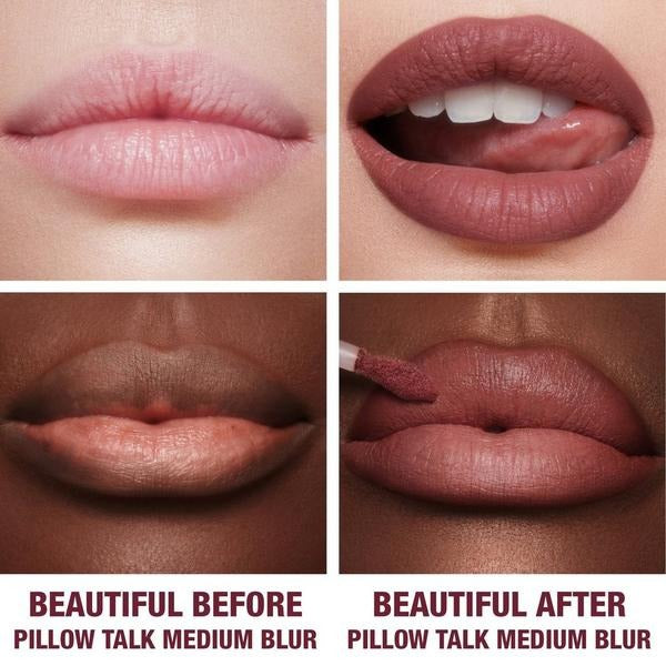 Charlotte Tilbury Air Brush Flawless Lip Blur (Pillow Talk Medium Blur) 0.22 fl oz /6.8 mL