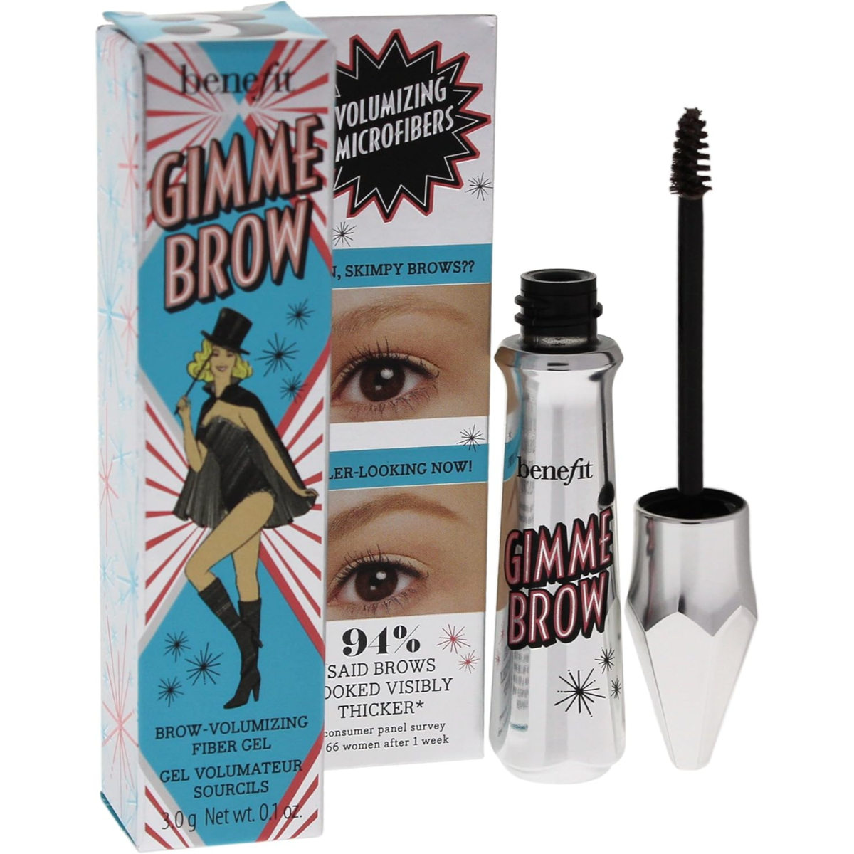 Benefit gimme Volumizing Eyebrow gel 03 Medium 0.1 oz