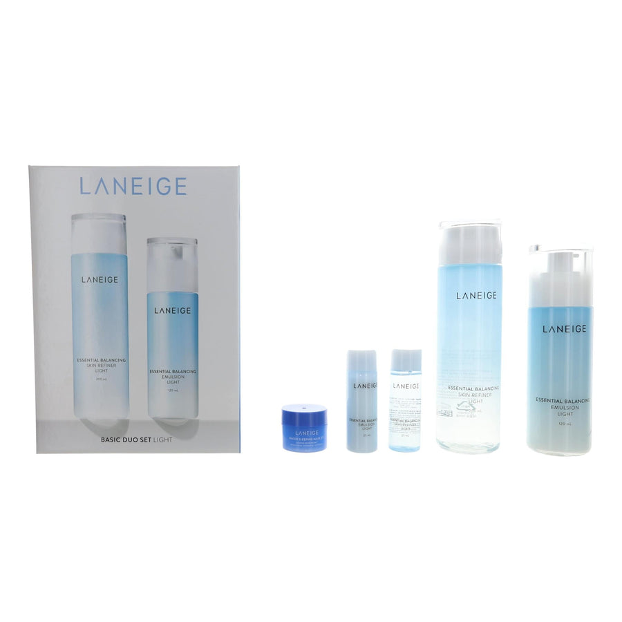 Laneige Basic Duo Set Light (5 Piece Set 200 mL, 25 mL, 120 mL, 25 mL, 15 mL)