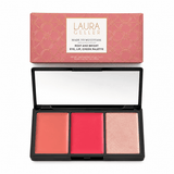 Laura Geller Made To Multitask Eye, Lip, Cheek Palette - Rosy And Bright (Highlighter 0.11 oz, Blush 0.06 oz)