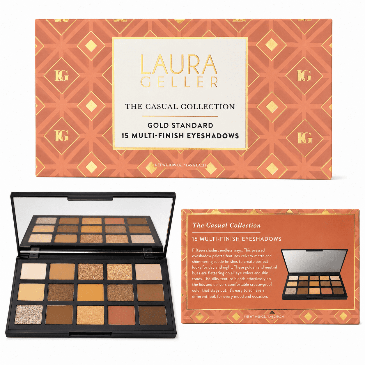 Laura Geller The Casual Collection 15 Multi-Finish Eyeshadows - Gold Standard (0.05 oz X15)