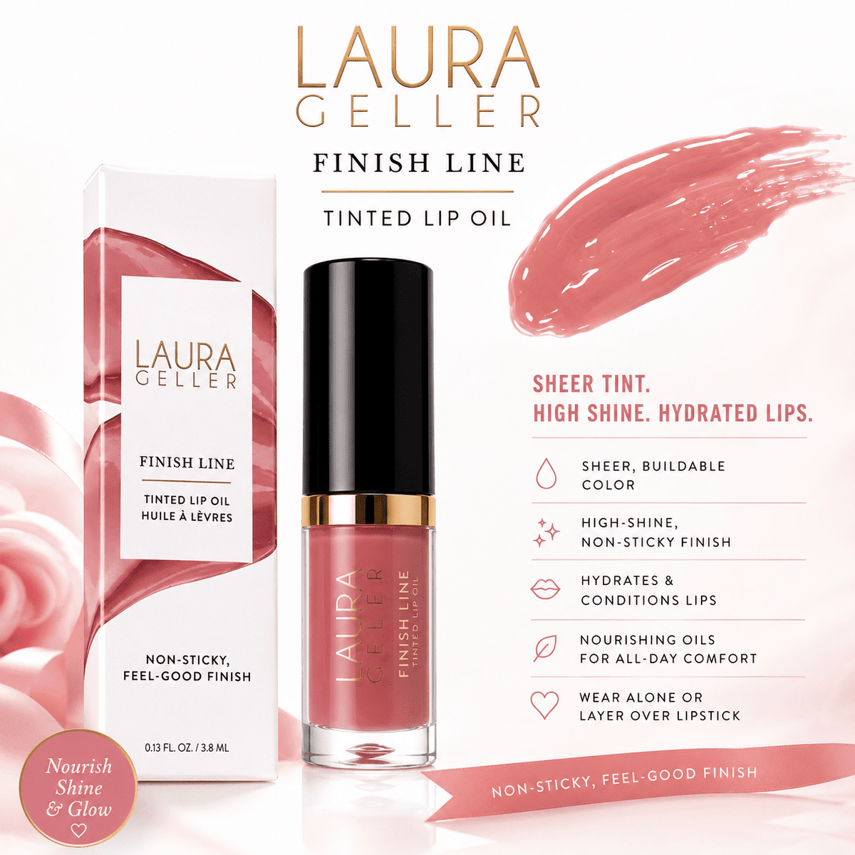 Laura Geller Treat-N-Go Tinted Lip Oil - Finish Line (0.13 oz)