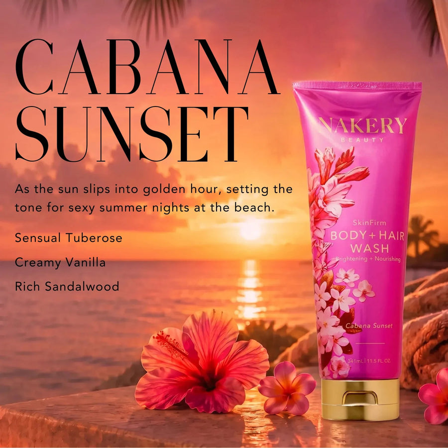 Nakery Skinfirm Body + Hair Wash 341 mL - Cabana Sunset (11.5 oz)