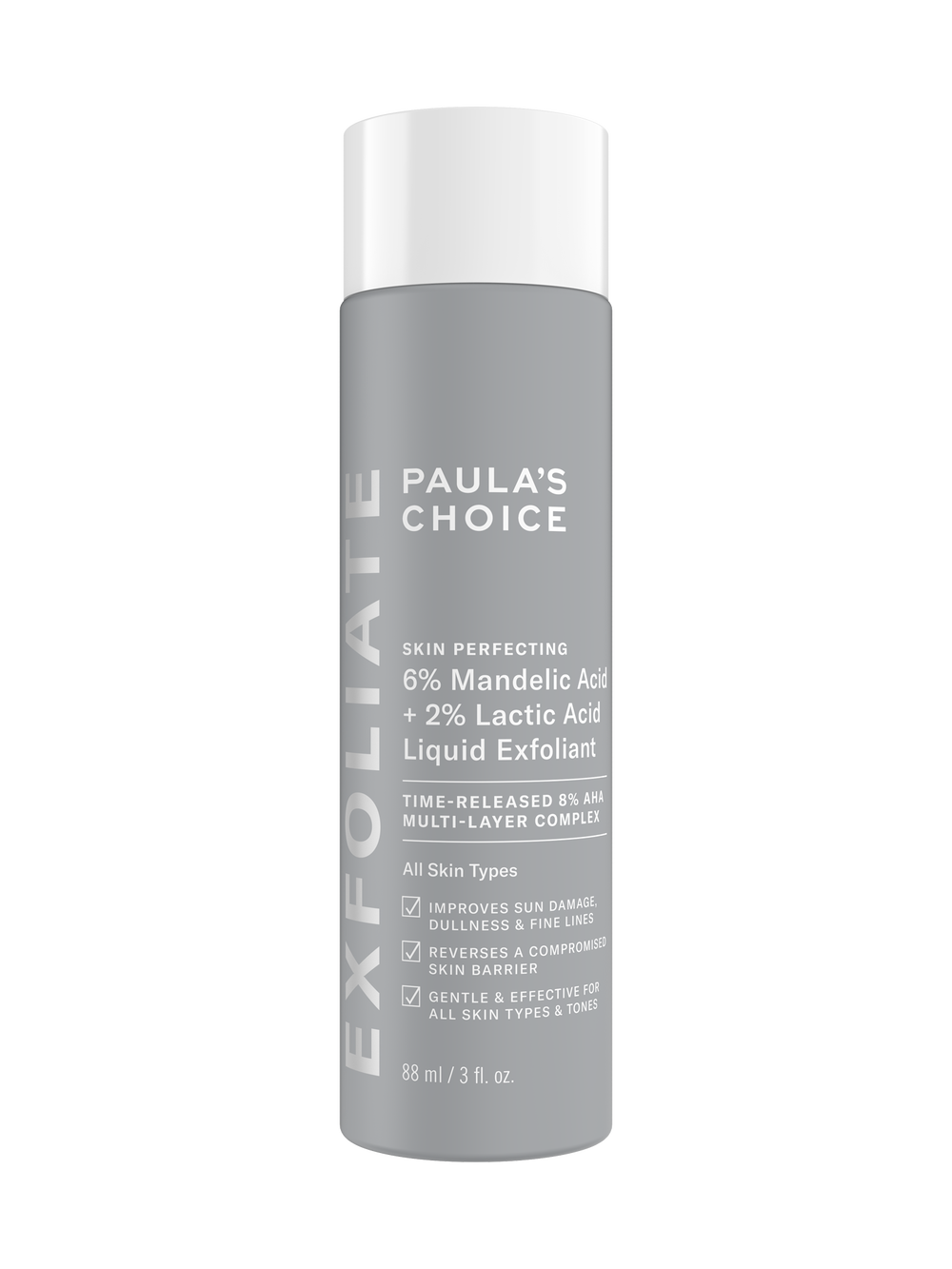 Paula's Choice Skin Perfecting 6% Mandelic Acid + 2% Lactic Acid Liquid Exfoliant - Time-Released 8% AHA (3 oz/88 mL)