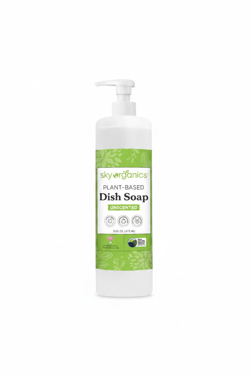 Sky Organics Plant Based Dish Soap (Unscented), 16 fl oz